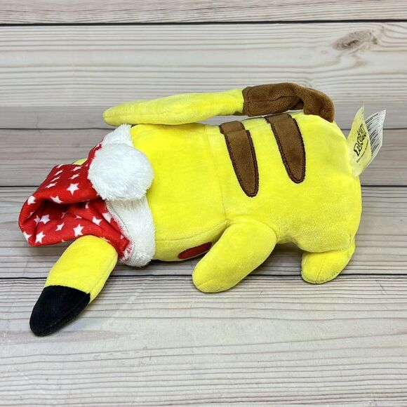 Pikachu Santa Hat 9” Plush Christmas Stars 2021 Pokemon Holiday Edition *READ* - Picture 9 of 13